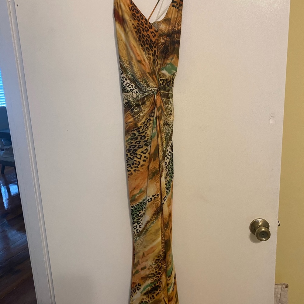 Animal print maxi dress